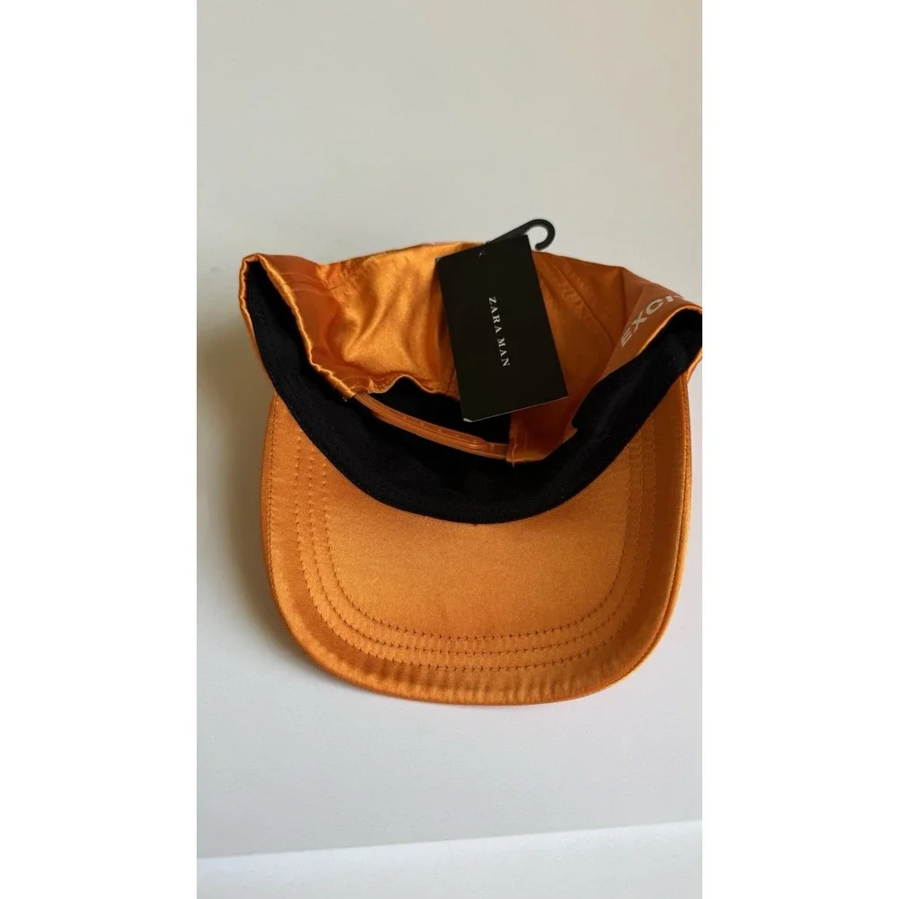 Zara Man Hat Exciting Territories Orange SnapBack NEW NWT